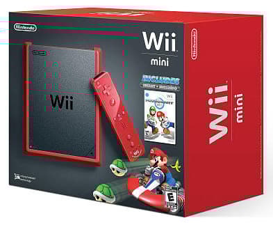 Nintendo Wii Mini Basenhet Red med Mario Kart - Nintendo Wii (begagnad)