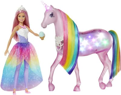 BARBIE MAGIC TOUCH UNICORN AND DOLL