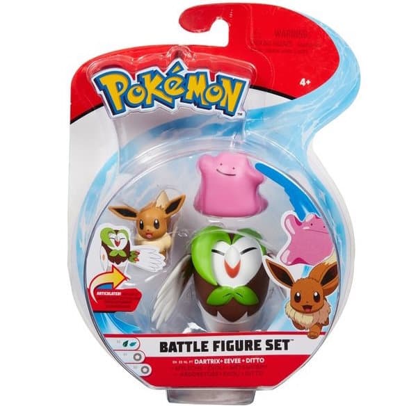 Pokemon Battle Figure Set Eevee, Dartrix & Ditto