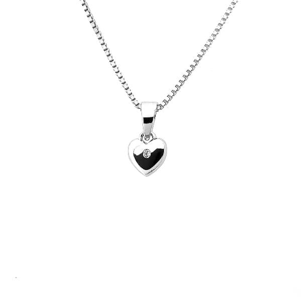 Barnhalsband i äkta silver - Sweethearts halsband för barn HJÄRTA
