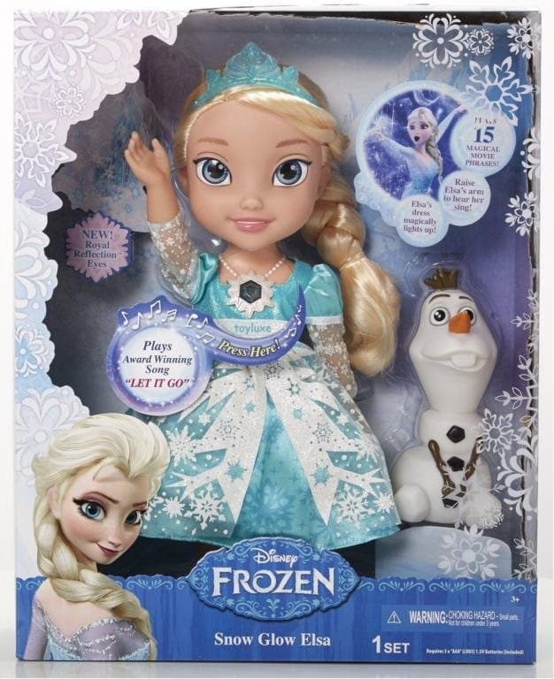 Disney Frozen Snow Glow Elsa !! Lights up & Sings!
