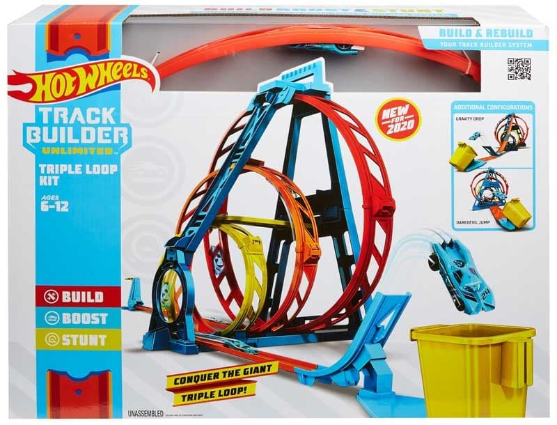 HOT WHEELS TRACK BUILDER UNLIMITED TRIPLE LOOP KIT