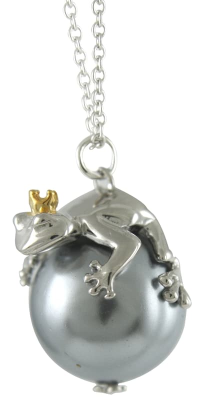 Silver Necklace "Prince Charming - A good kiss can work wonders"