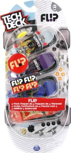 Tech Deck 96mm Fingerboard 4 Pack FLIP