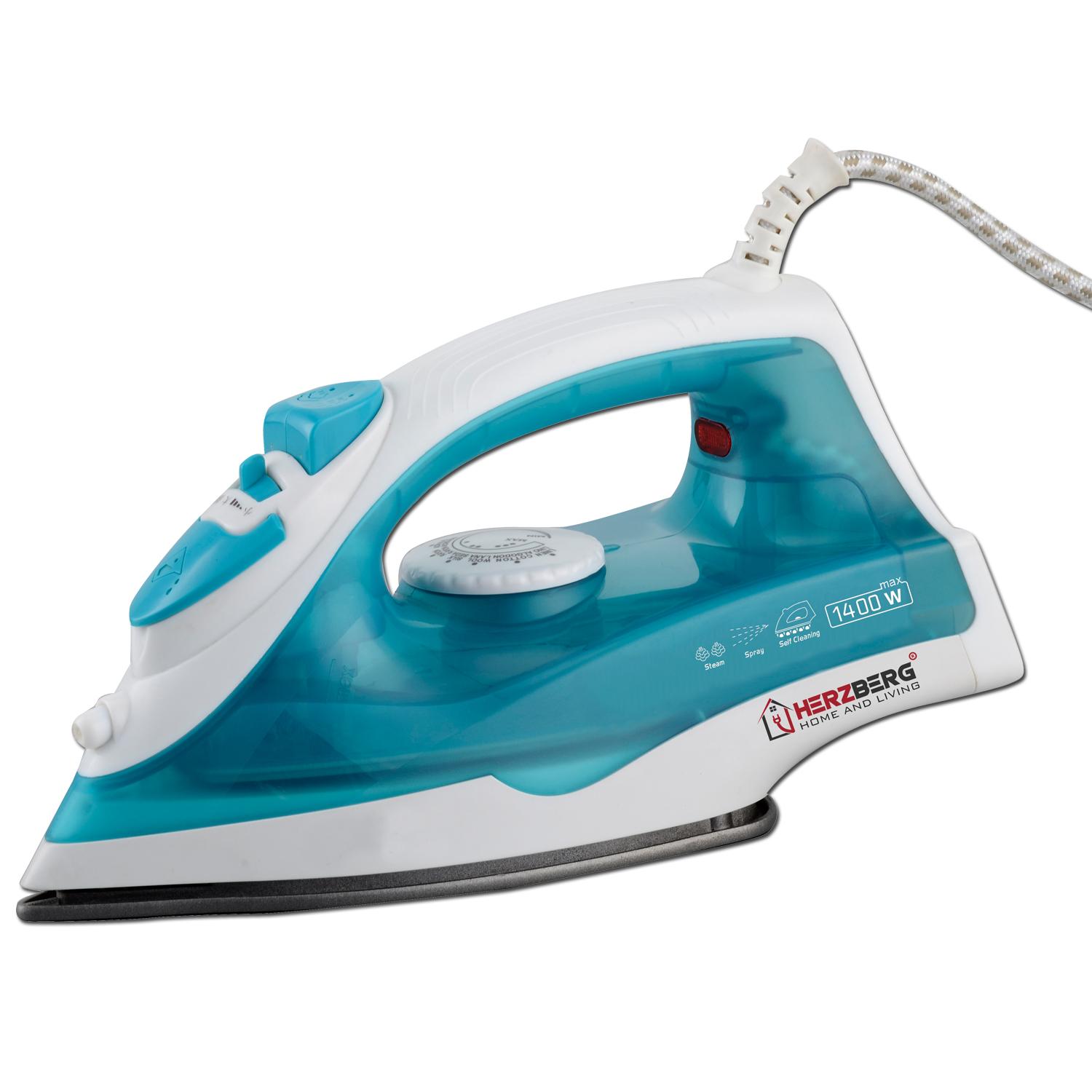 Herzberg HG-8038: 1400W Dampjern - turkis