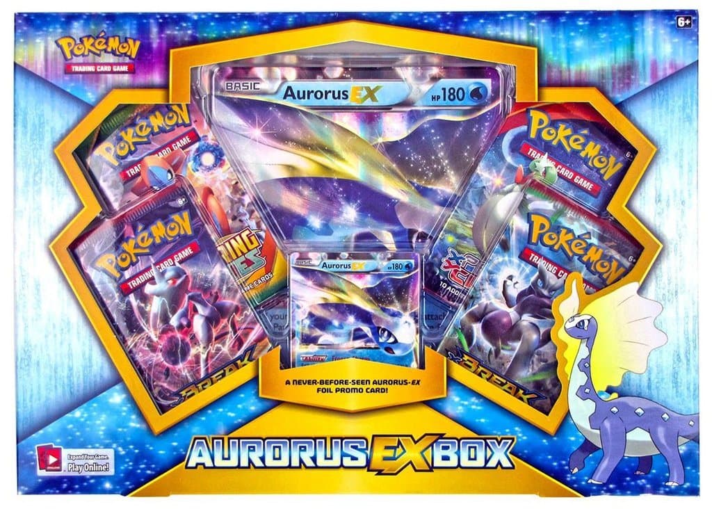 Pokemon Aurorus-EX Box 4 Booster Packs Foil Promo Card Online Code