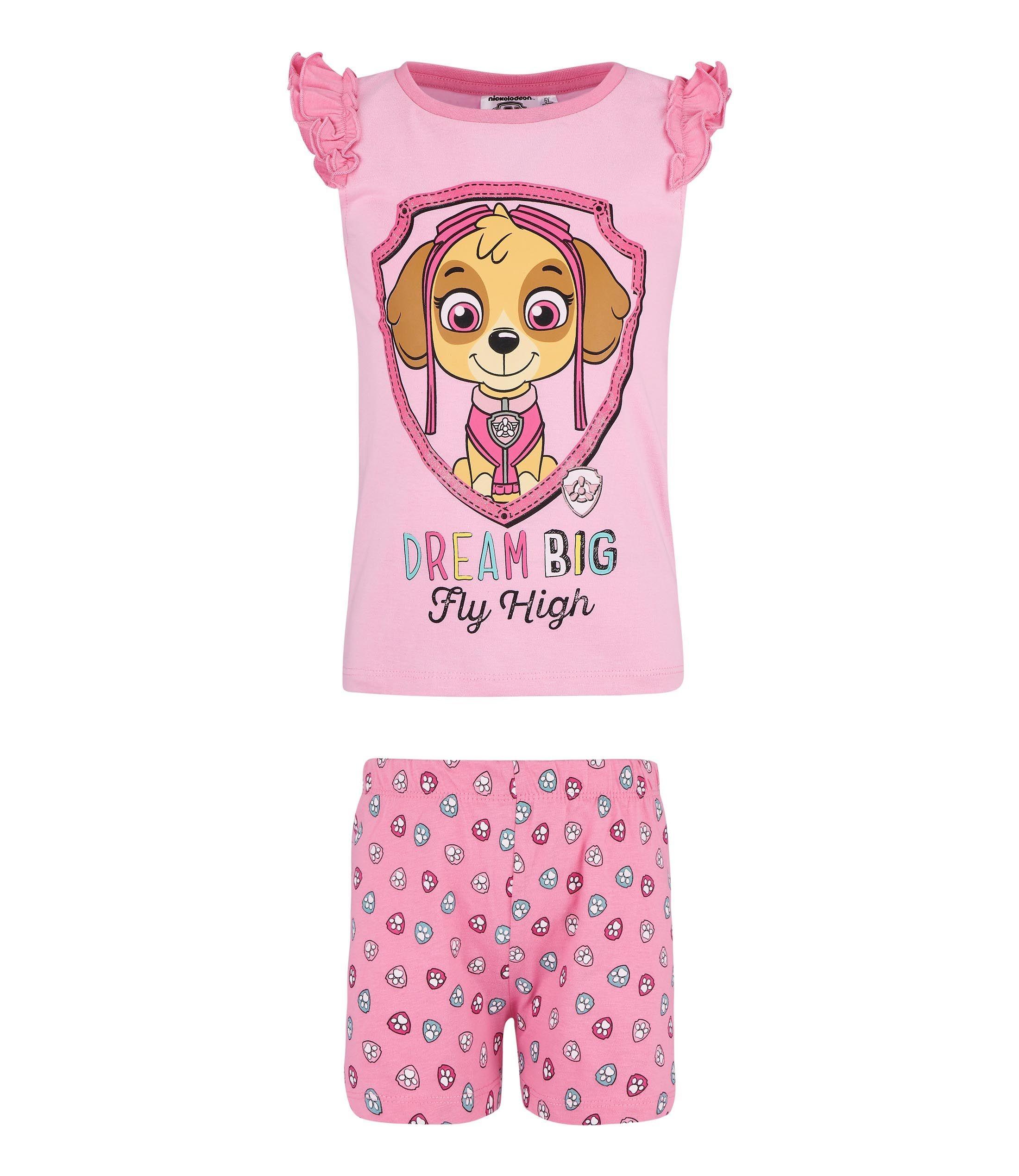 Paw Patrol T-skjorte og Shorts, Rosa