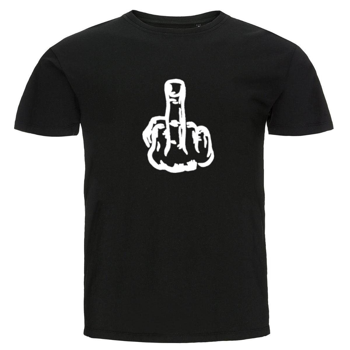 T-shirt med vitt finger