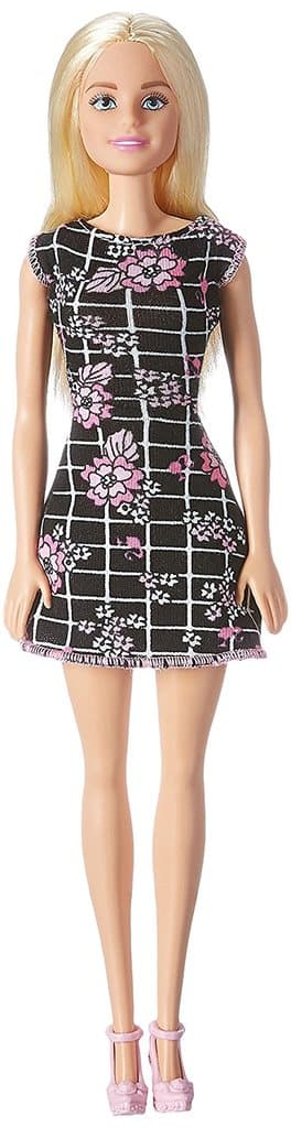 Barbie Pink-Tastic Floral Art On Black Dress Doll No. 2