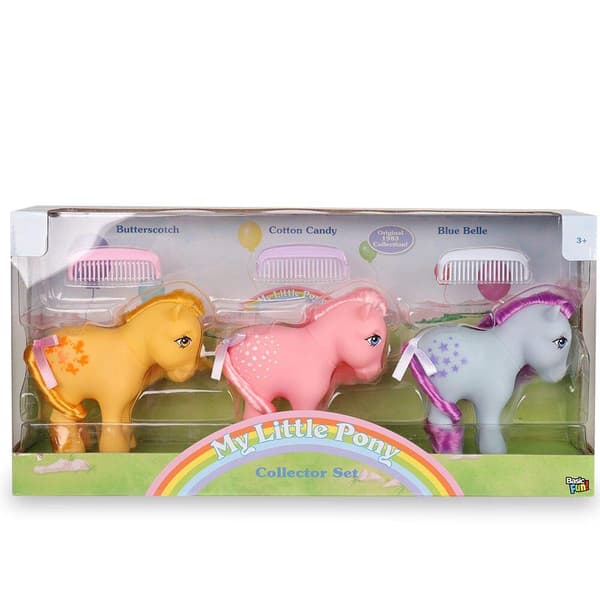My Little Pony Retro 3-Pack Cotton Candy, Butterscotch, Blue Belle, Multicolour