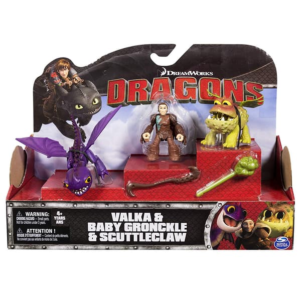 Dragons Baby's Claw & Valka Baby Gronckle Action Figure