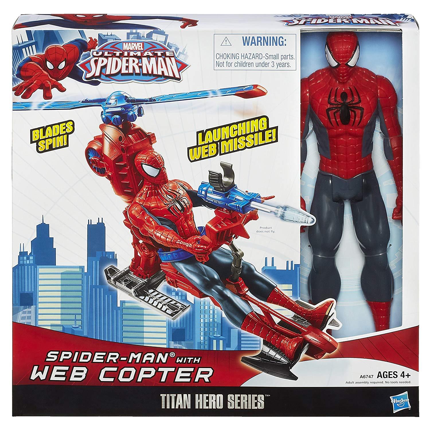 Marvel Ultimate Spider-Man Titan Hero Series Spider-Man Figure with Web Copter