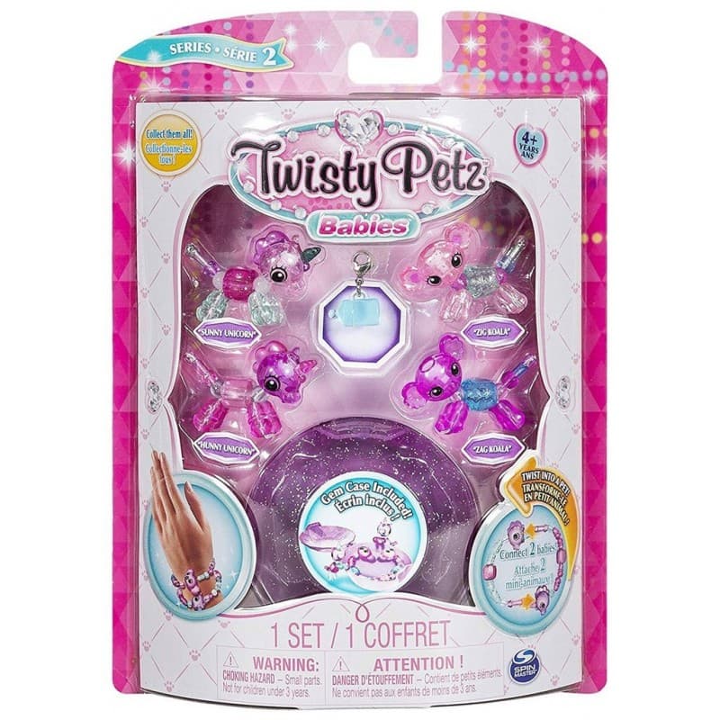 Twisty Petz Babies Collectible Bracelet Set, Koala & Unicorns 4-Pack