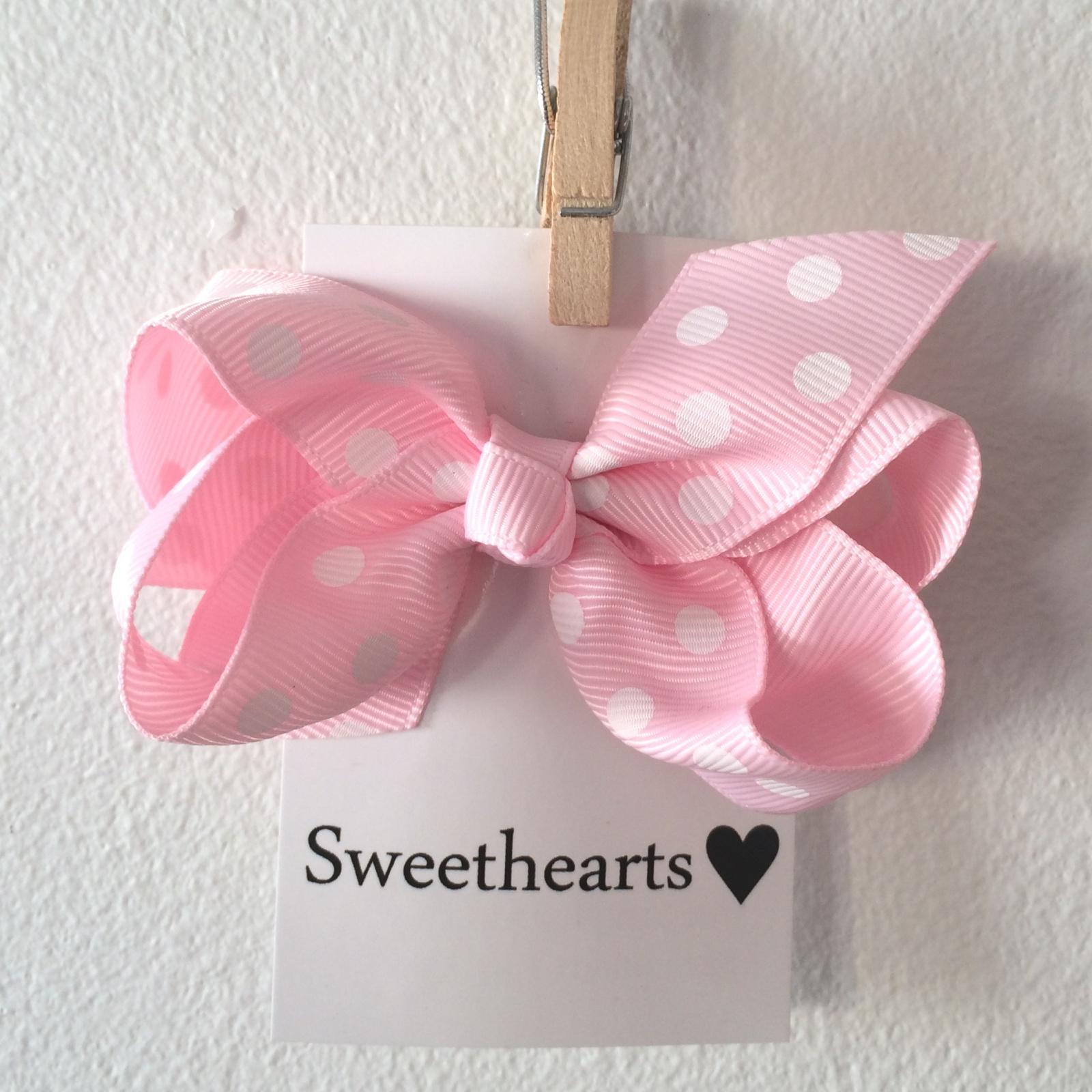 Hårrosett Polkadot - Sweethearts Classic LJUSROSA