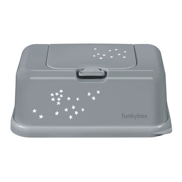 Funkybox Grey Little Stars - Grå opbevaringsboks til vådservietter