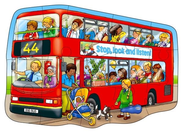 Golvpussel Big red bus