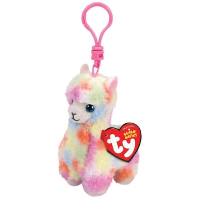 TY Beanie Boos Lola Llama Multicolor Clip
