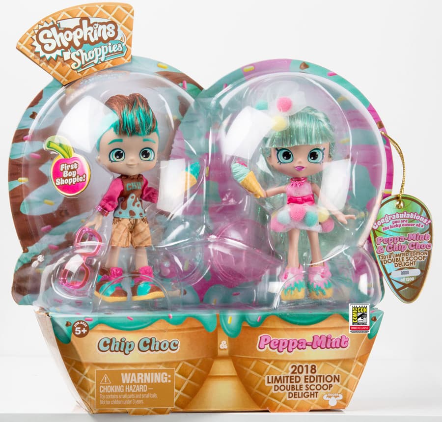Shopkins Shoppies Chip Choc & Peppa Mint Double Scoop Delight SDCC 2018