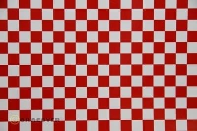 Oracover Oracover Fun 4 White-Red Checkered 2m
