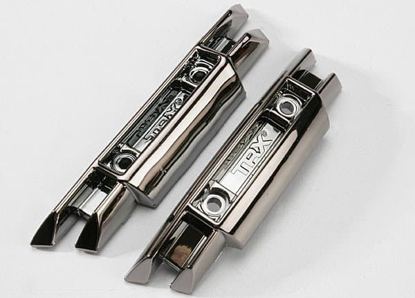 TRX-5335X Bumpers, front and rear (black chrome)