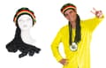 Miniatyrbild 2 av 2: Peruk Rasta Basker med Hår