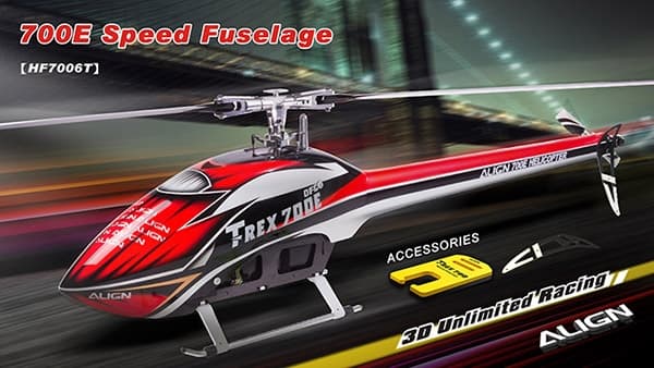 HF7006T 700E Speed Fuselage - Red & White
