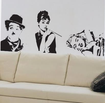Ansikten - Ikoner, wallsticker