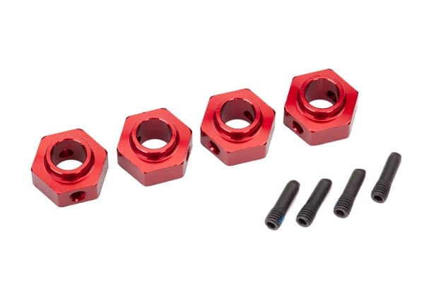 TRX-8269R Wheel Hubs 12mm Hex Alu Red TRX-4 (4)
