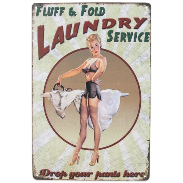 Skilt til tøjvask / Laundry Service, 20 x 30 cm
