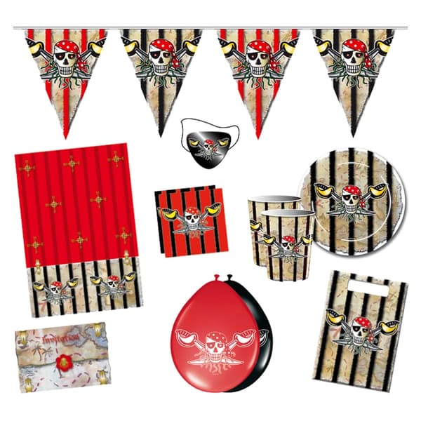 Kalaspaket Röd Pirat, 8 pers