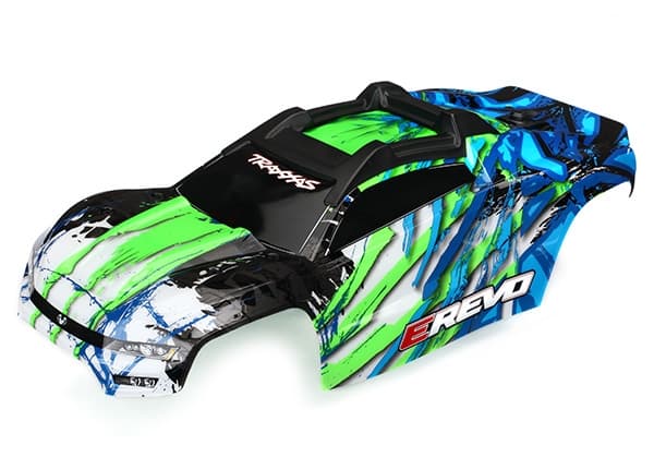 TRX-8611G Body E-Revo 2 grøn med mærkater