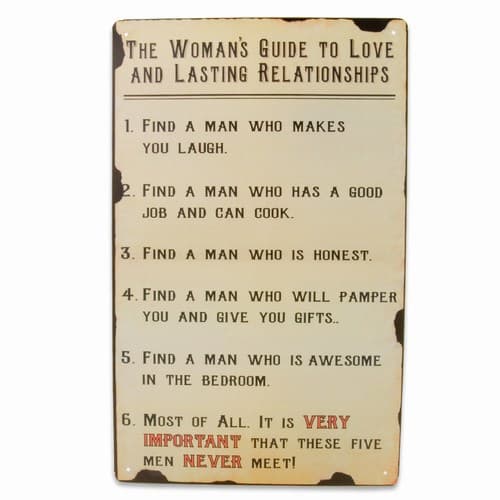 GUIDE TO LOVE, Plåtskylt