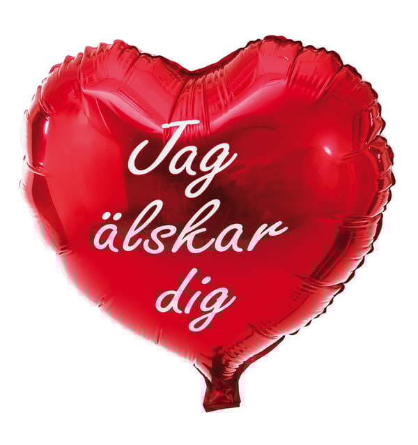 Folieballong Jeg elsker deg