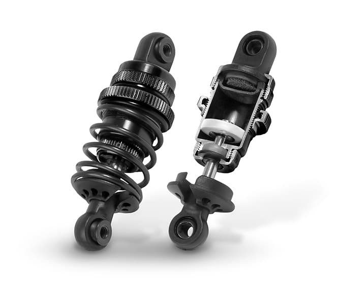 XR-308307-K T4 Alu Shock Absorber Set Black (2)