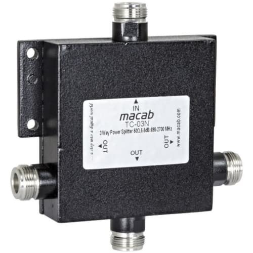 Televes Splitter TC-03N, 3-vägs 50 ohm, 5,5 dB, 698-2700 MHz