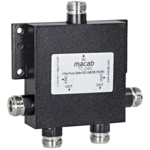 Televes Splitter TC-04N, 4-vägs 50 ohm, 6,6 dB, 698-2700 MHz