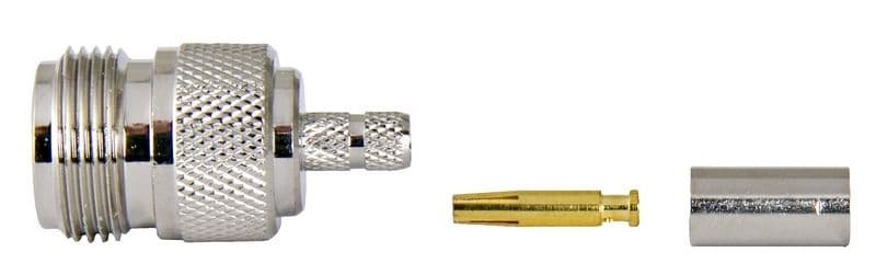Televes Kontakt N-0, crimp, hona av N-typ 50 ohm för LMR/MLL-200