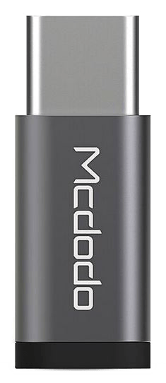 Mcdodo compact MicroUSB to USB-C adapter, silver
