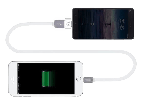 Mcdodo compact MicroUSB to USB-A AF adapter, multi purpose, white
