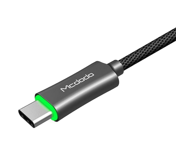 Mcdodo Knight USB-C cable, 1m, auto disconnect, braided, grey
