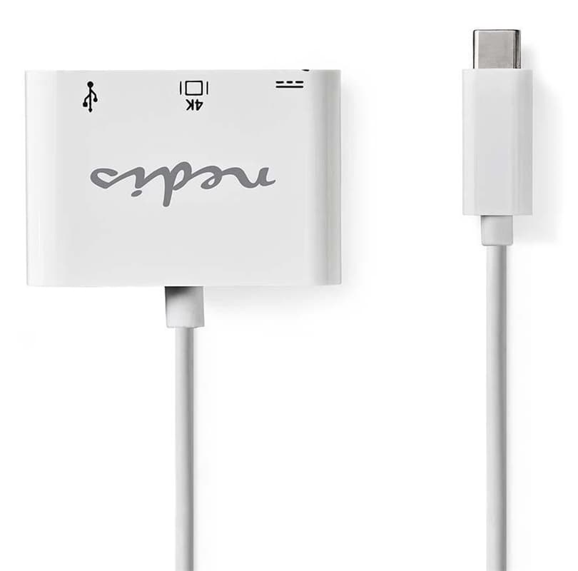 Digital AV-adapter med flera portar, USB 3.1 C hane – C/HDMI/A hona 0,20 m