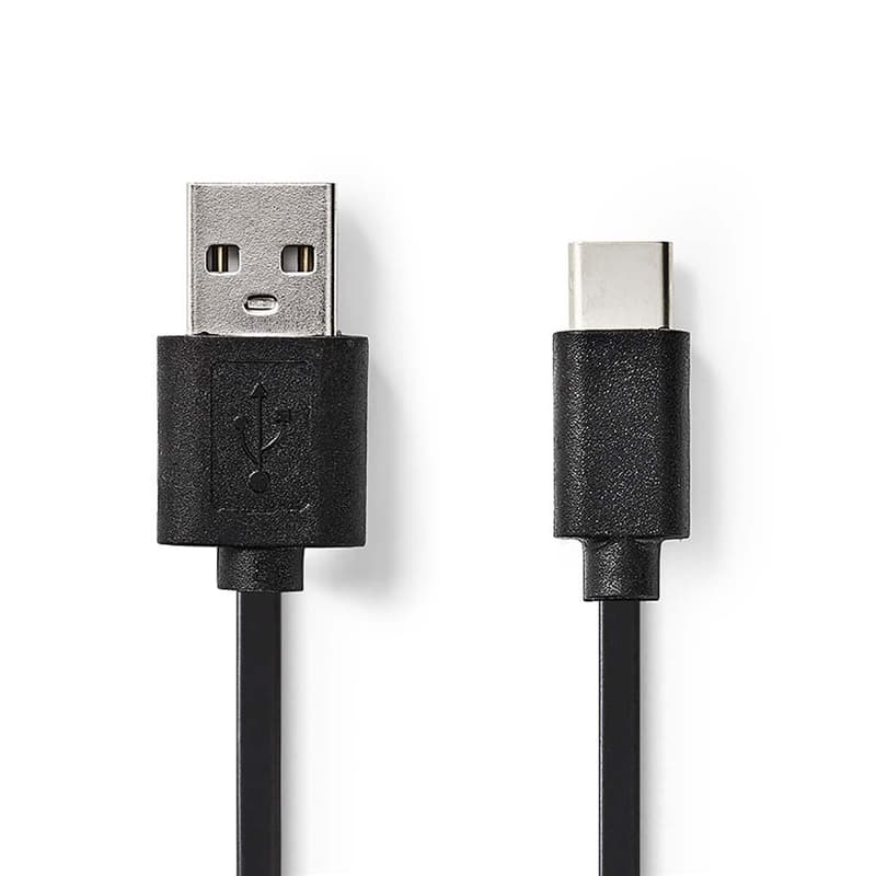 Nedis USB 2.0-kabel | Typ-C hane – A-hane | 3.0 m | Svart