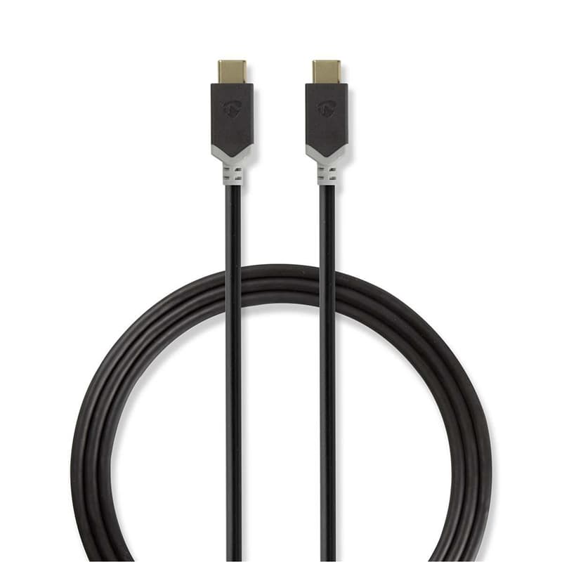 Nedis USB 3.1-kabel (Gen2) | Typ-C, hane - Typ-C, hane | 1.0 m | Antracit