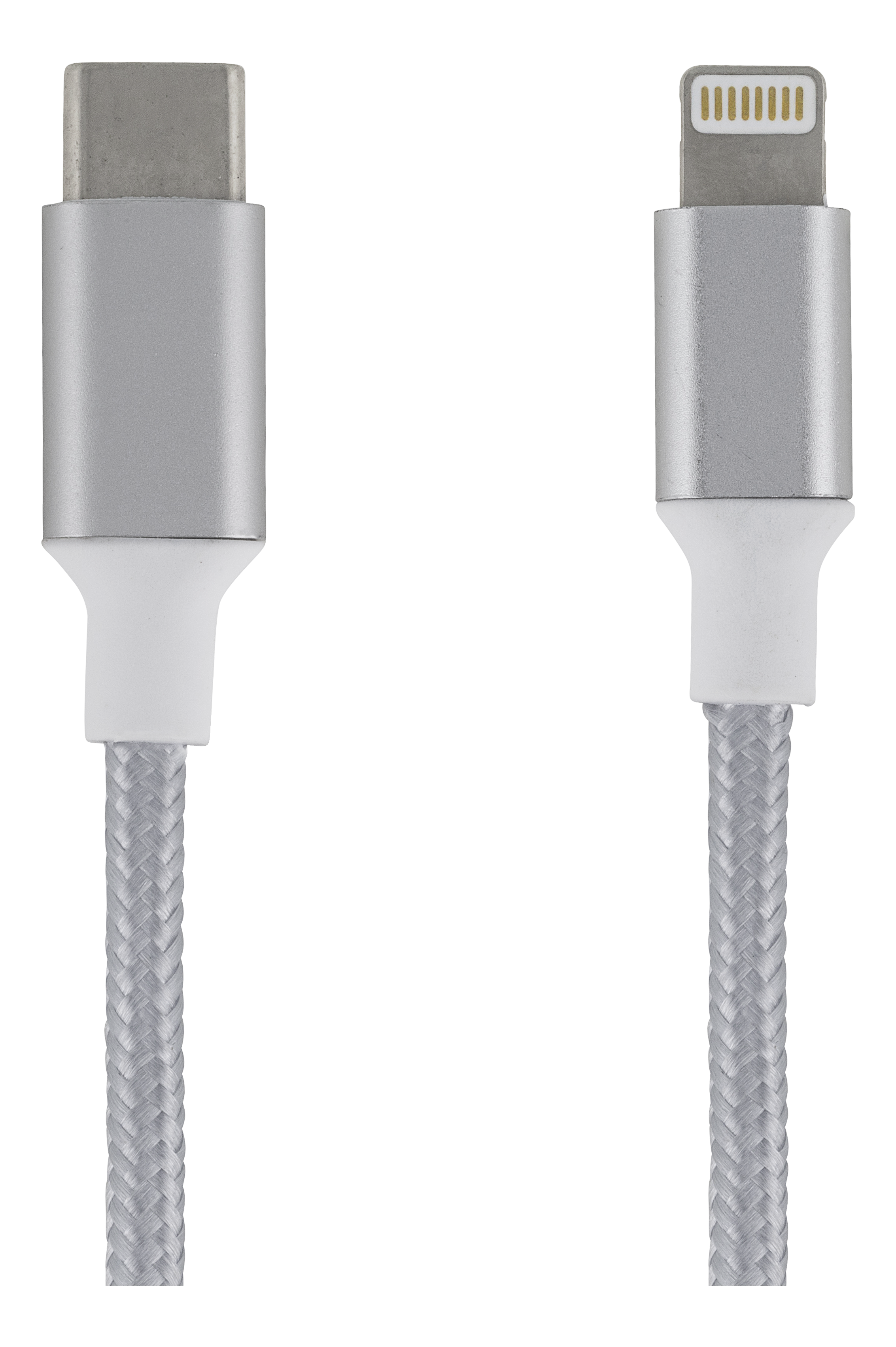 Epzi Usb C Till Lightning Kabel 0 5m Tygkladd Kabel Silver Hemelektronik Cdon Com