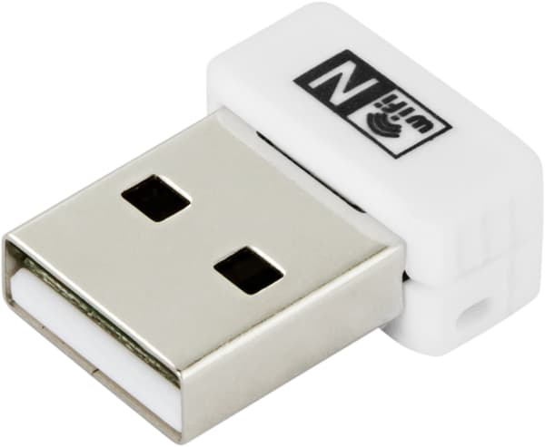 Trådløst netværkskort, USB, 150Mbps, 802.11b/g/n, nano, hvid