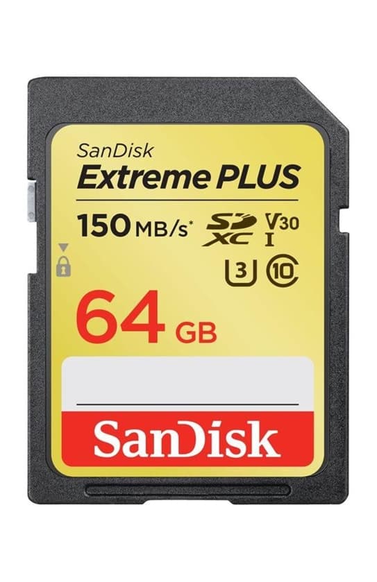 SanDisk Extreme PLUS - Flash-minneskort - 64 GB - Video Class V30 / UHS Class 3 / Class10 - SDXC UHS-I