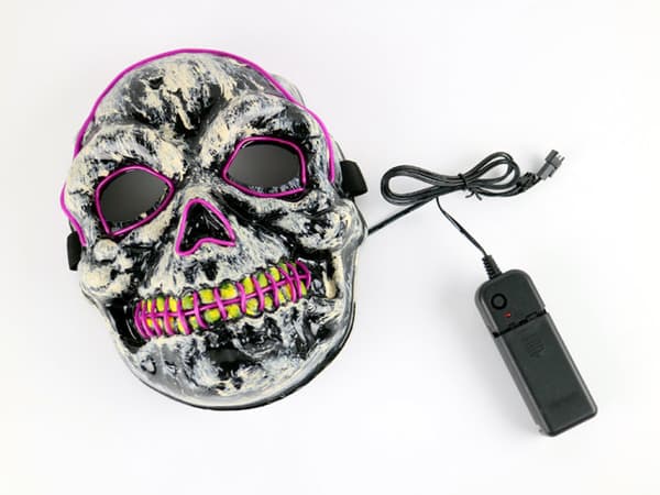 Mask dödskalle med Glowstrip Lila / Purple