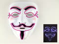 Miniatyrbild 1 av 3: Mask Happy face med Glowstrip Lila glowstrip