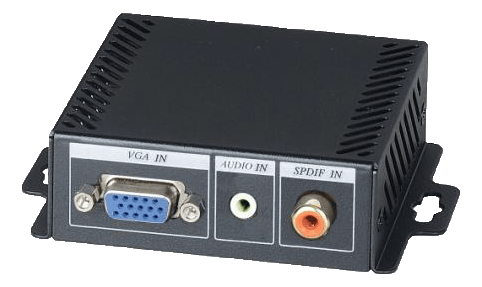 Economic VGA and stereo/digital audio to HDMI converter, black
