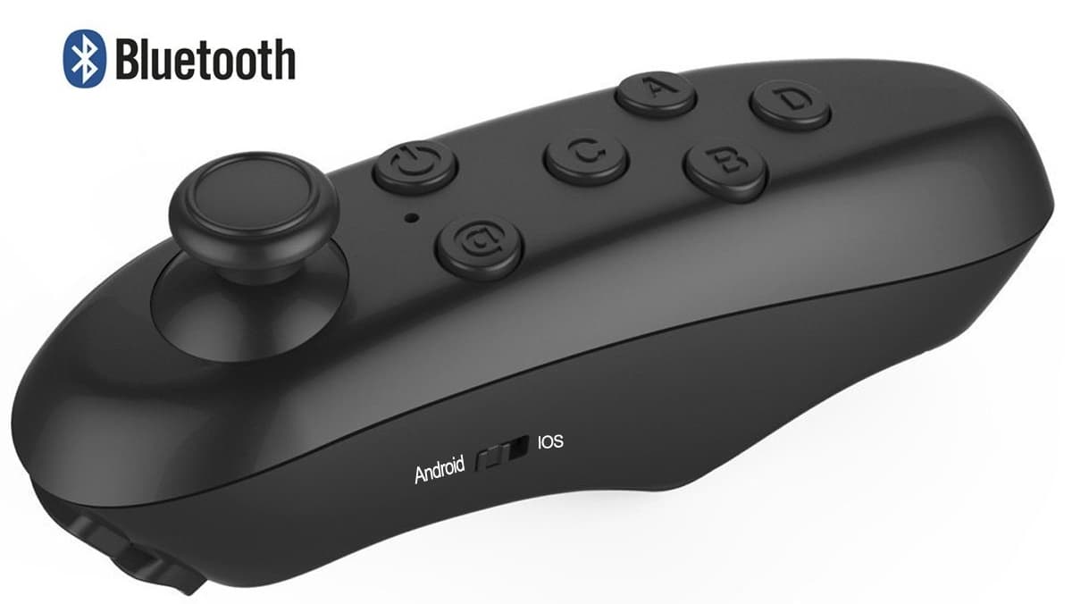 Bluetooth Fjärrkontroll för VR-glasögon etc, Svart